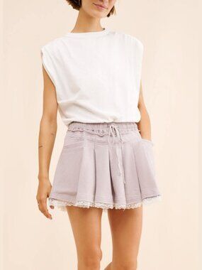 Daily Practice Goal Line Twofer Mini Dress Anthropologie cotton lace athleisure